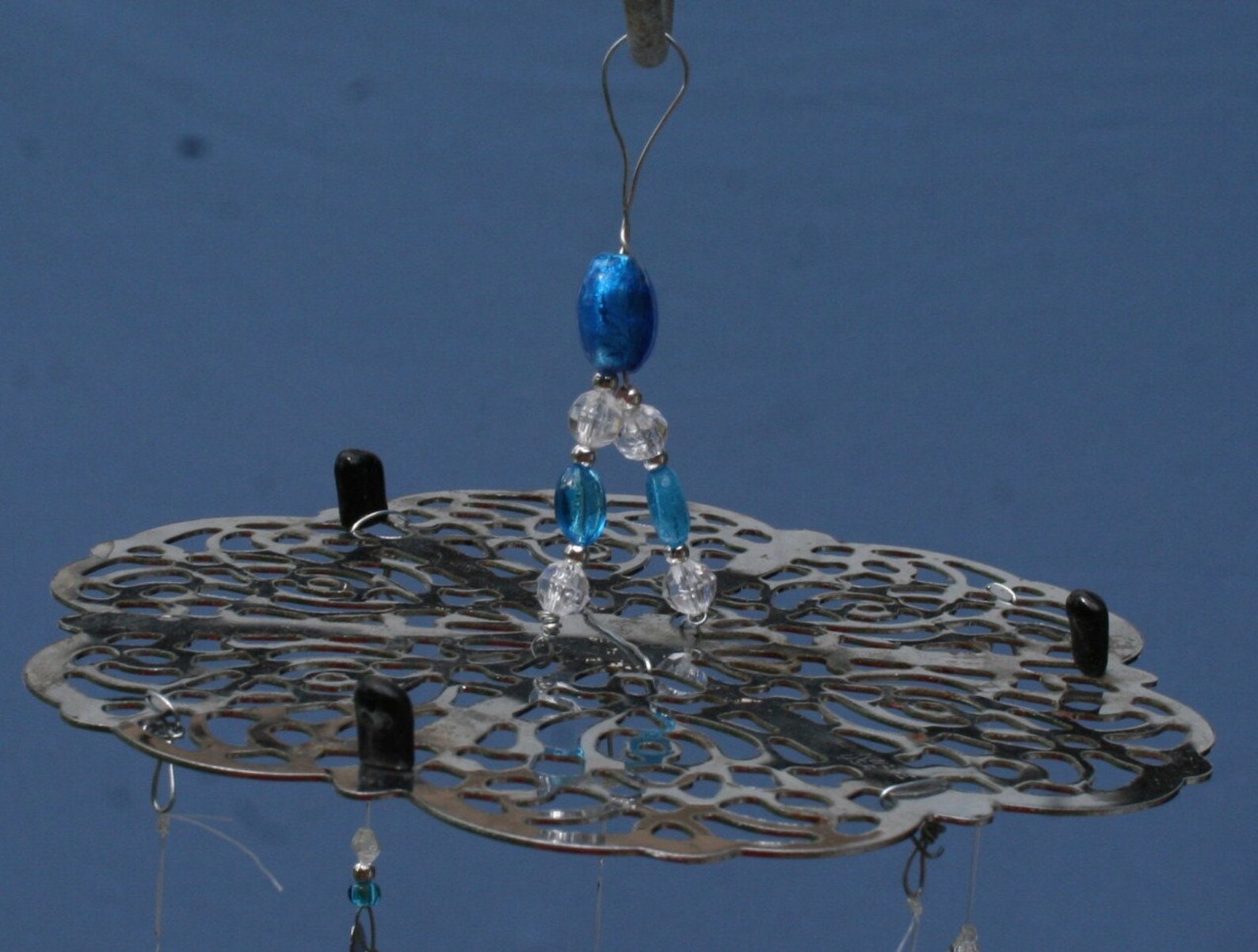 & Elegant Blue Crystal Wind Chime Sun Catcher Etsy