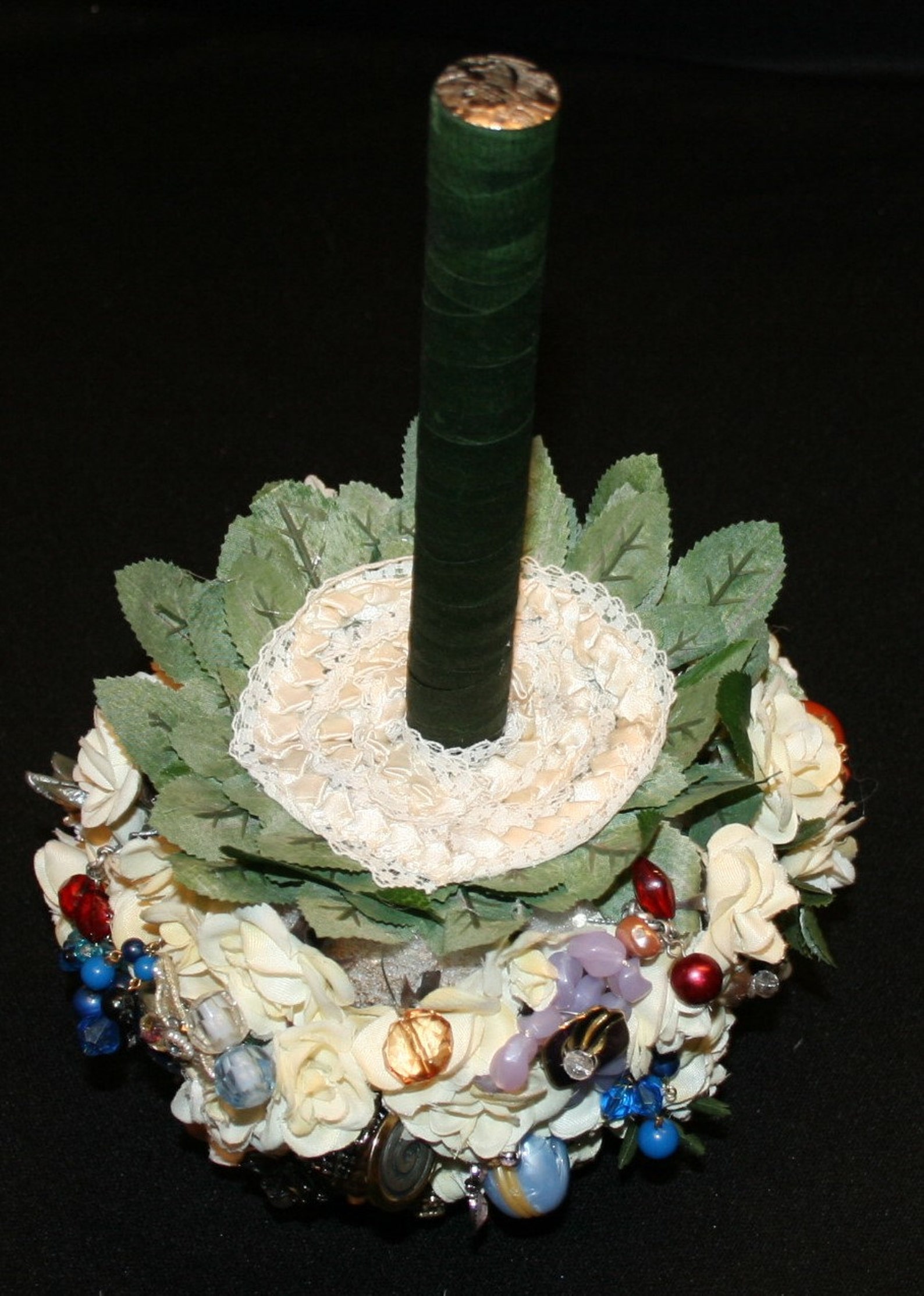 Vtg Costume Jewelry Bouquet Colorful W/ Ivory Roses 7 Etsy