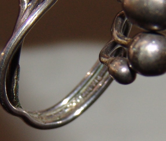 Sterling Silver Adjustable Ring Vintage Vtg Jewel… - image 5