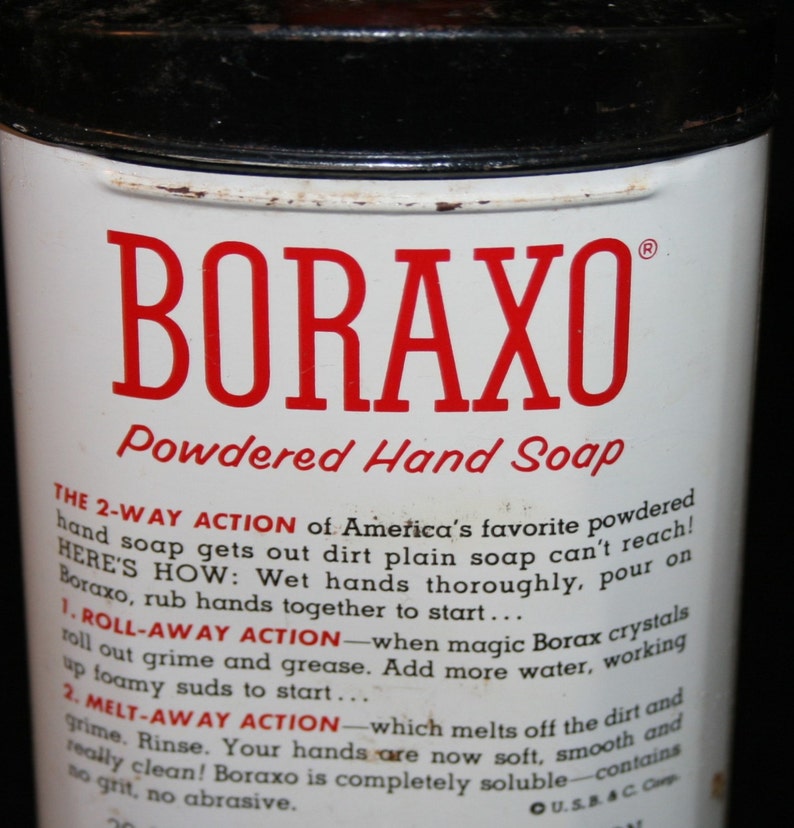 Boraxo Powdered Hand Soap Can Tin Collectible Half Full Etsy