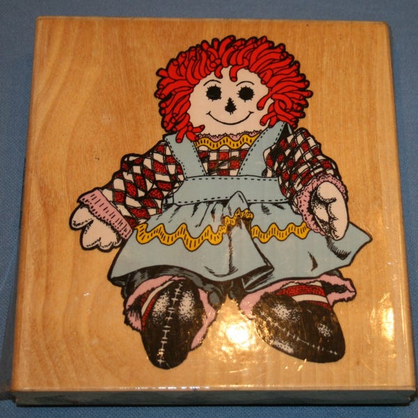 1994 Stamp Affair Franny Rag Doll Rubber Wooden Wood Stamp Large Craft Mounted  Raggedy Ann