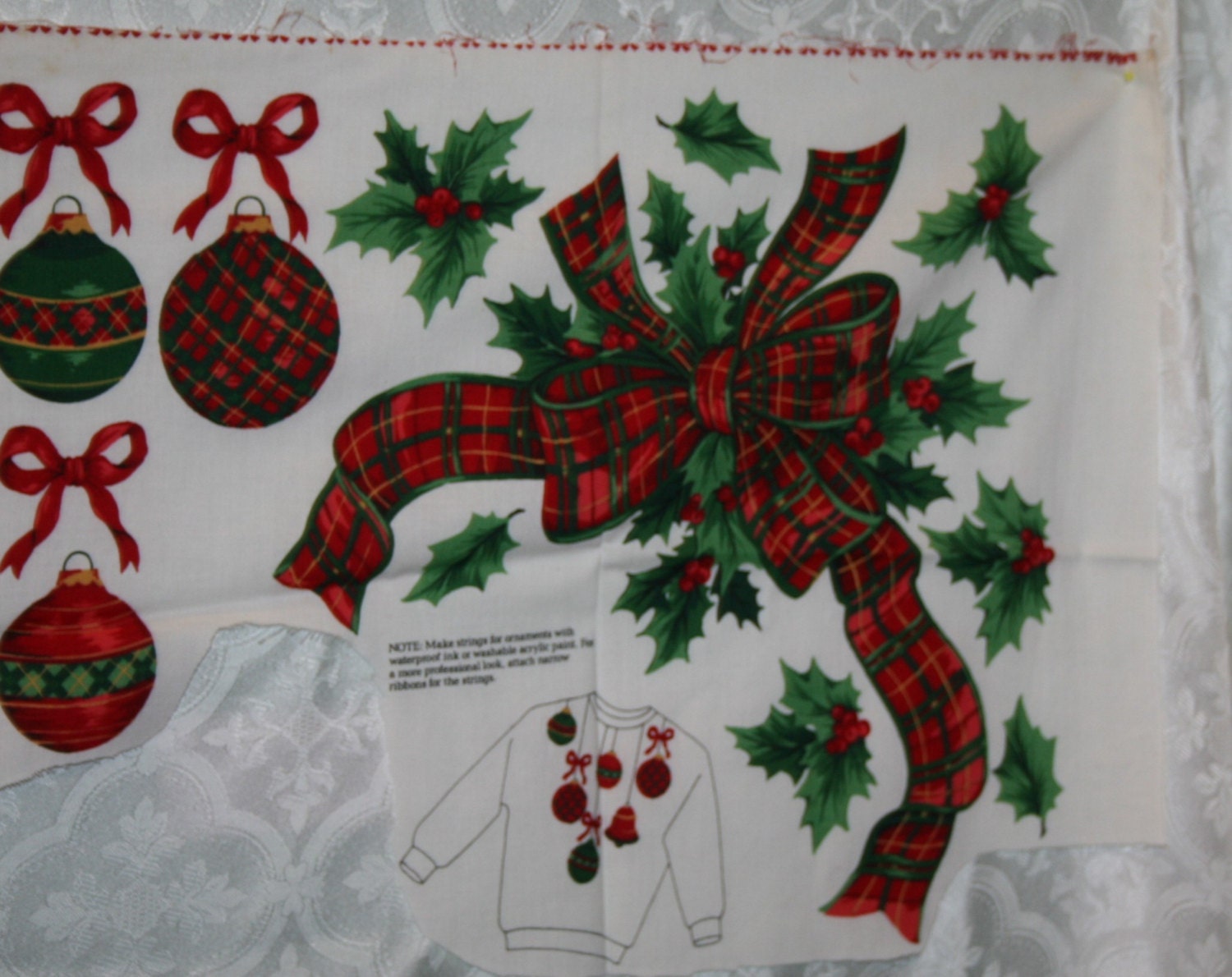 Christmas Plaid Appliques Cranston Print Works Fabric Applique Etsy