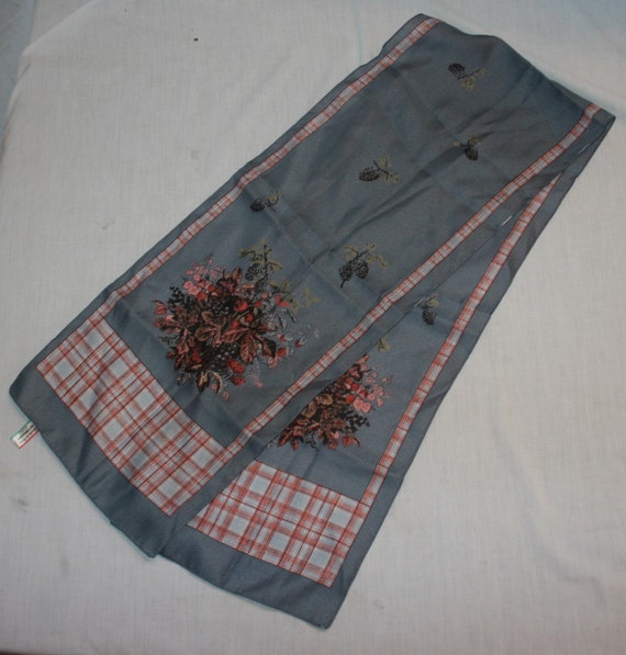 Vtg Scarf Womens Accessory Long Italy Polyester 9… - image 1