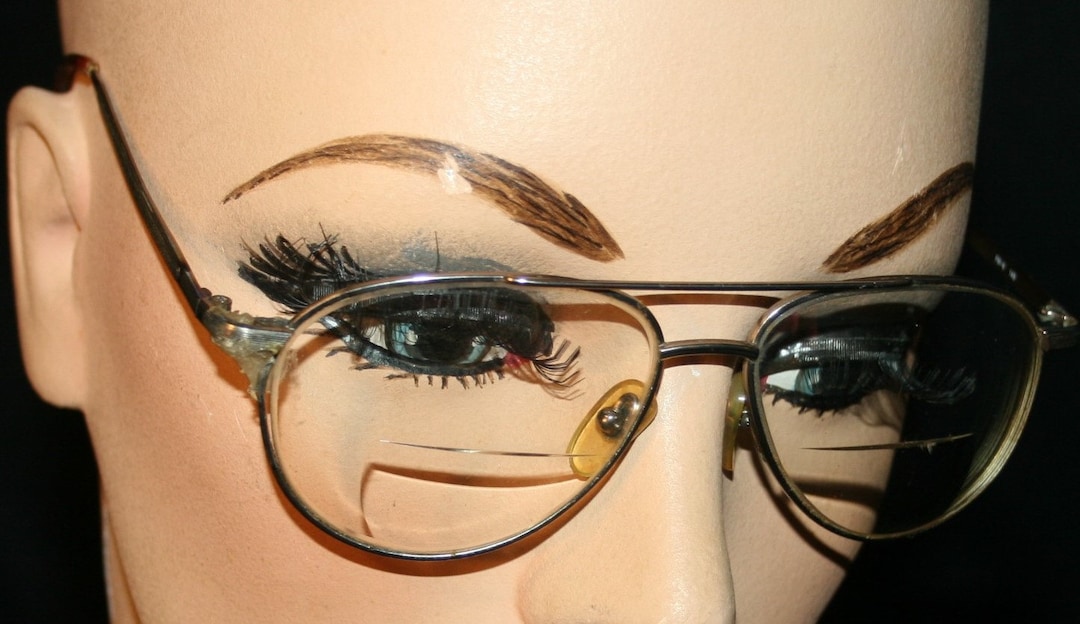 Vtg Mens Wire Frame Eyeglass Frames Eyeglasses 54 14 140 Sand Etsy