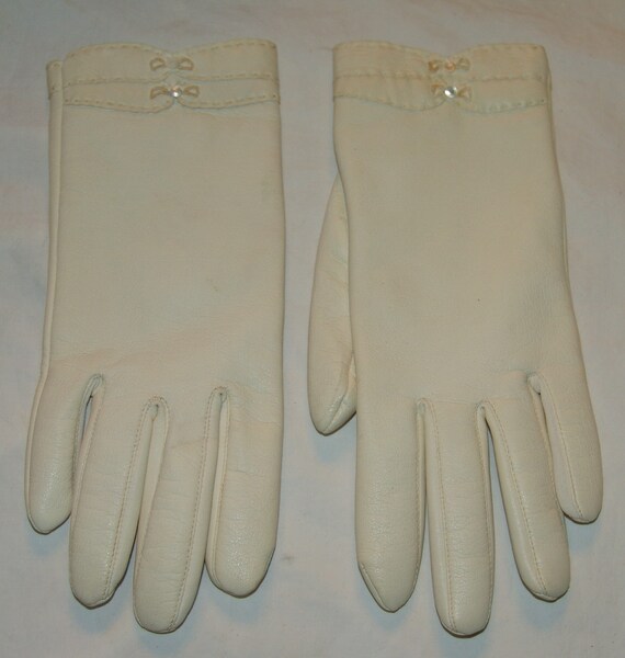 Vtg, Womens, Girls, Off White, Ivory, Leather, For