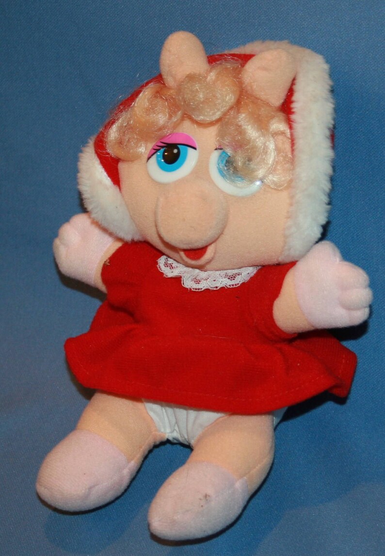 Miss Piggy Plush Christmas 1987 Henson 10 1/2 Muppets | Etsy