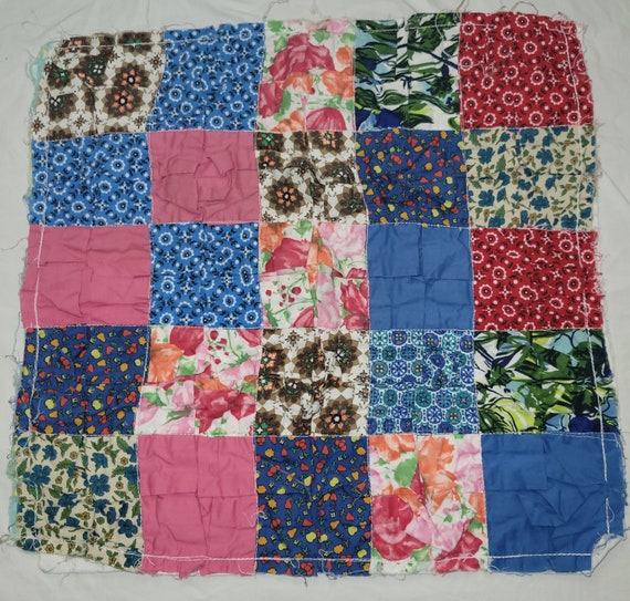 Vtg Quilt Quilted Pillow Top Sham Unfinished Vintage Etsy