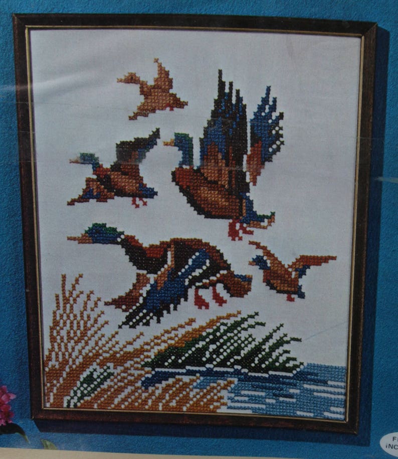 Lee Wards Creative Crafts Mallards Cross Stitch Picture Ducks Etsy