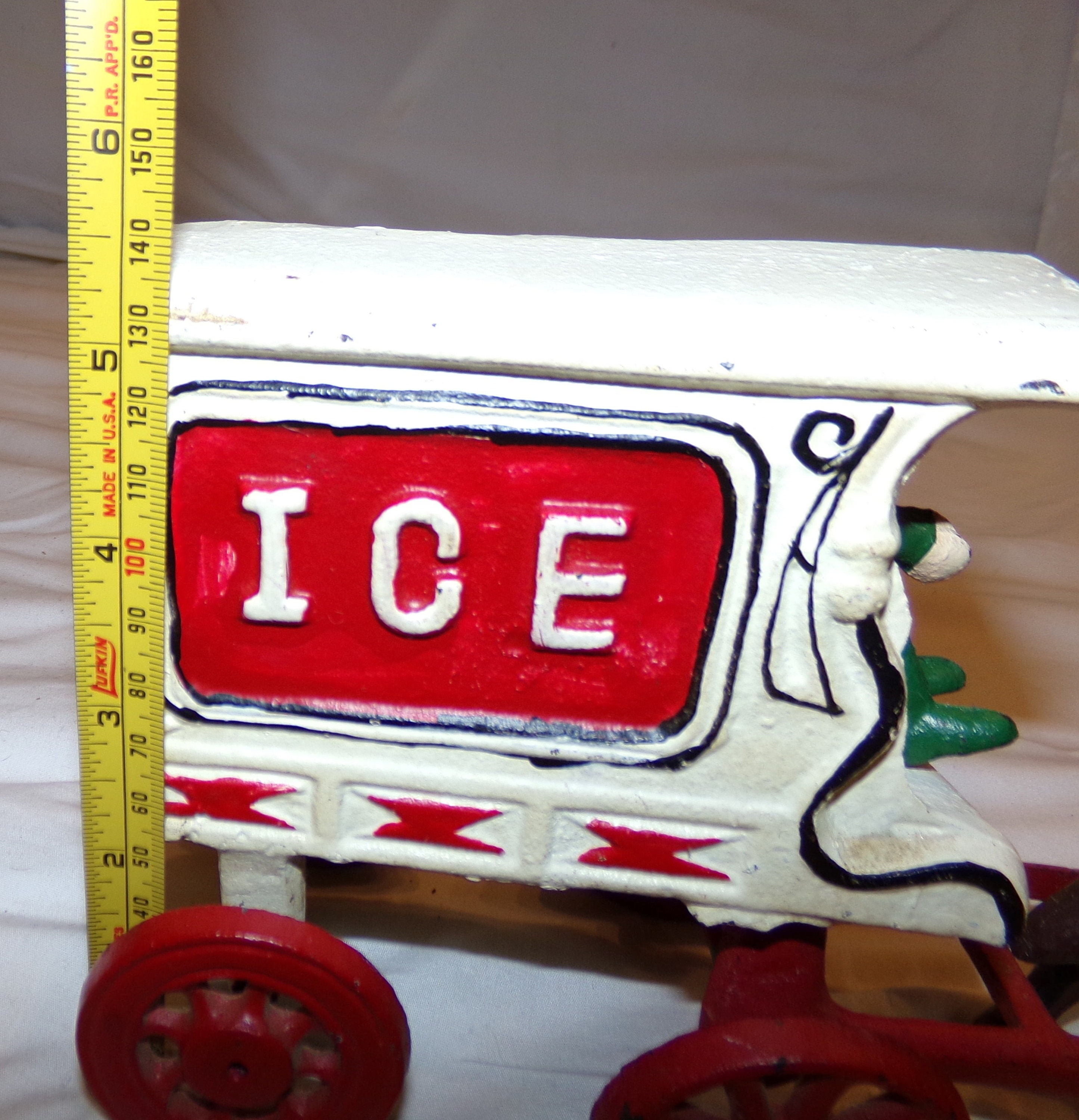 Vtg Cast Iron Horse Drawn Ice Cart Wagon with Driver Toy Etsy
