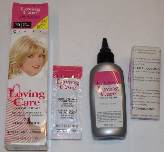 Clairol Loving Care Color Cream 70 Beige Blonde Color Lotion Etsy