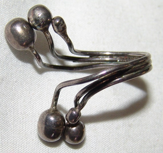 Sterling Silver Adjustable Ring Vintage Vtg Jewel… - image 1