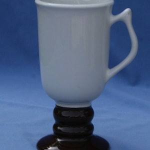 Hall Pedestal Cup Mug #1273 Vtg Brown Irish Footed Stemmed Espresso Vintage