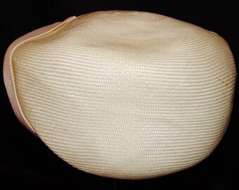 Vintage Herbert Bernard Pill Box Hat 50s Herbert Bernard Black Straw Pillbox Hat Mustard - Etsy main image 3