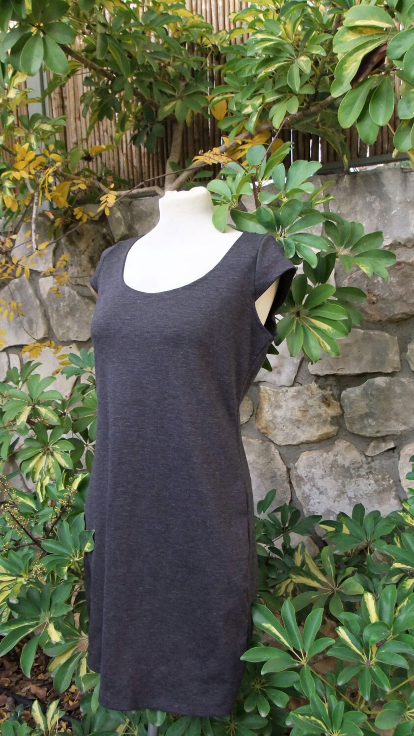 charcoal grey work dress