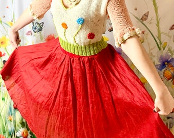 Red skirt "Poppy 3"