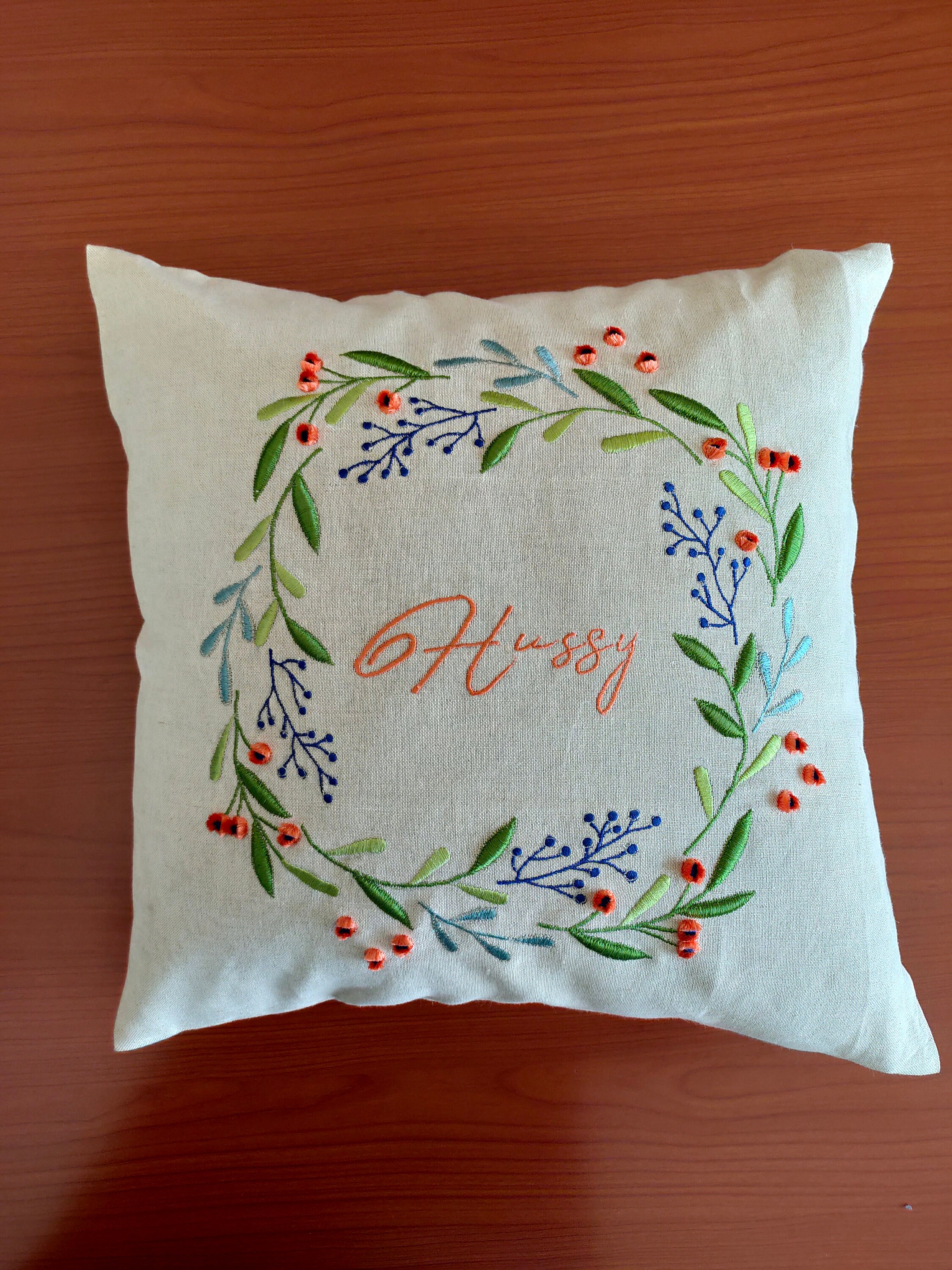 Housse d'oreiller Décorative Brodée Personnalisée 16 X Pour Salon ou Cadeau, Jeter Des Impostures d'