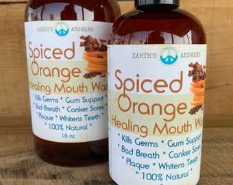 All Natural Herbal Mouthwash, Spiced Orange
