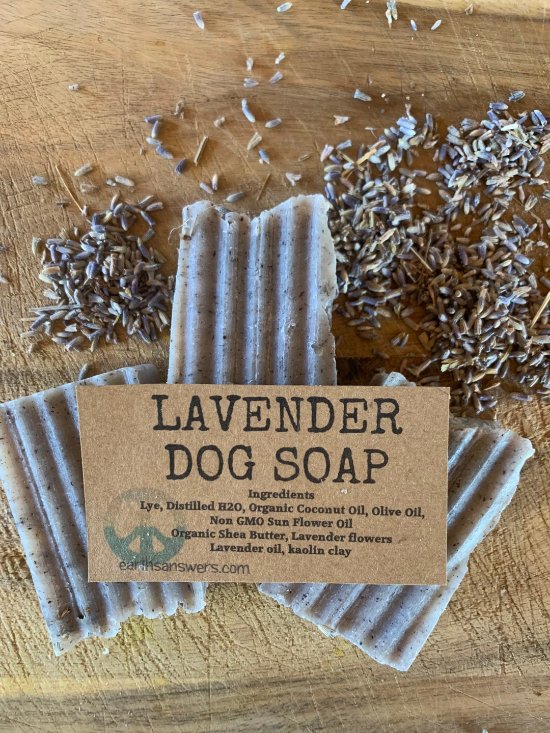 Natural Lavender Dog Soap Shampoo Bar Flea Soap Etsy