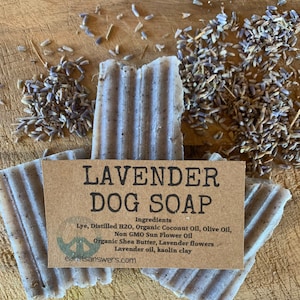 Natural Lavender Dog Soap Shampoo Bar Flea Soap