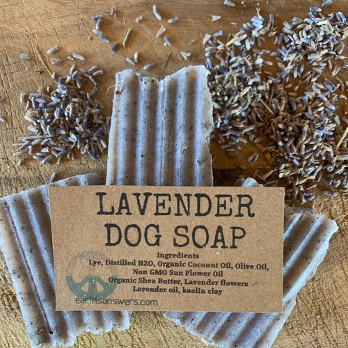 Natural Lavender Dog Soap Shampoo Bar Flea Soap Etsy
