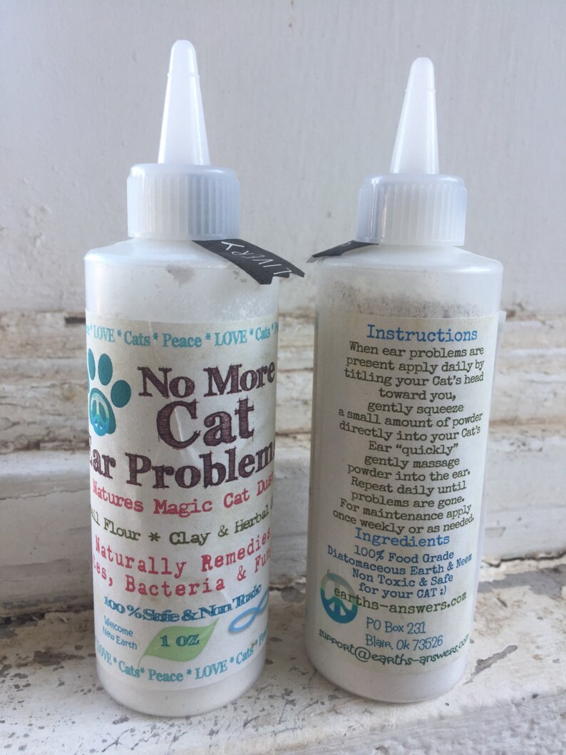 All Natural Cat and Kitten Ear Powder and Ear Mite Remedy Cat Etsy