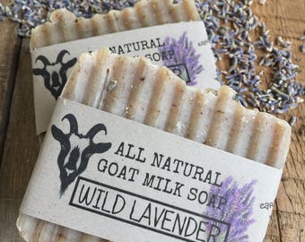 Alle natürlichen handgefertigten Ziegenmilch Wild Lavendel Seife