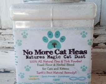 All Natural Flea and Tick Control Treatment Powder for Cats And Kittens 14 OZ