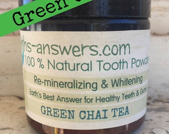 All Natural Earth Clay Green Chai Tea Tooth Powder