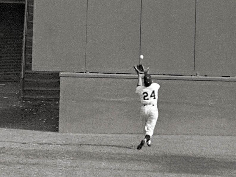 The Greatest Baseball Play. Willie Mays.The Catch.Memorable Etsy