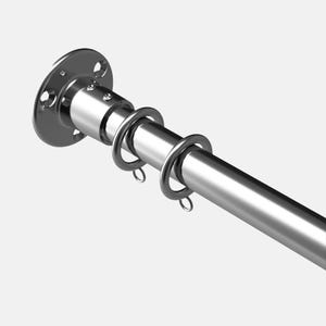 Stainless Steel Curtain Rods System - Shower Curtain Rod [rings supplied separately]