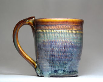 12oz stoneware pottery mug, pottery coffee cup