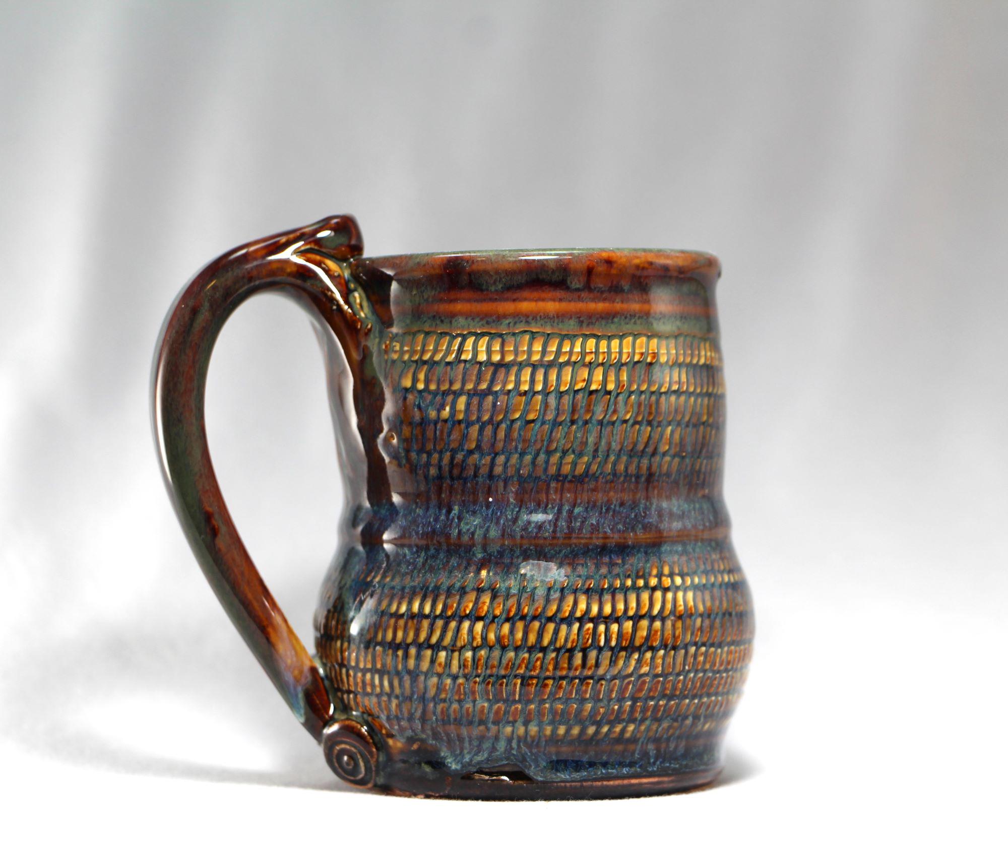 unique 14oz pottery mug (A70)