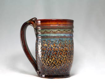 large 18oz pottery coffee mug (S85)