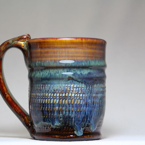 tea cup, 10oz stoneware pottery mug