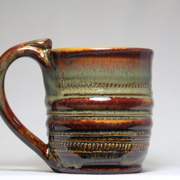 10oz handmade pottery mug, pottery coffee mug