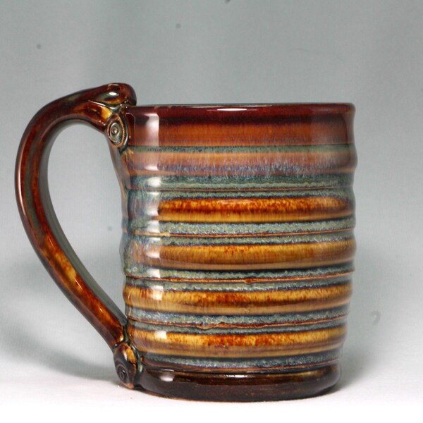 ceramic pottery mug, 12oz pottery tea or coffee cup (L29)