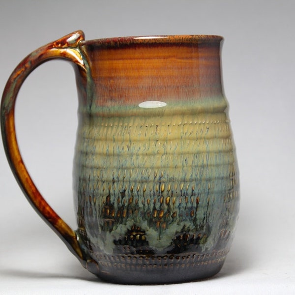 large 18oz mug stoneware pottery, coffee cup or beer stein
