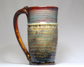 18oz mug, stoneware pottery mug, large mug
