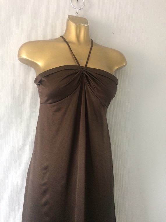 Vintage Dorothy Perkins Brown Bandeau Bust Dress Size 10-12 - Etsy