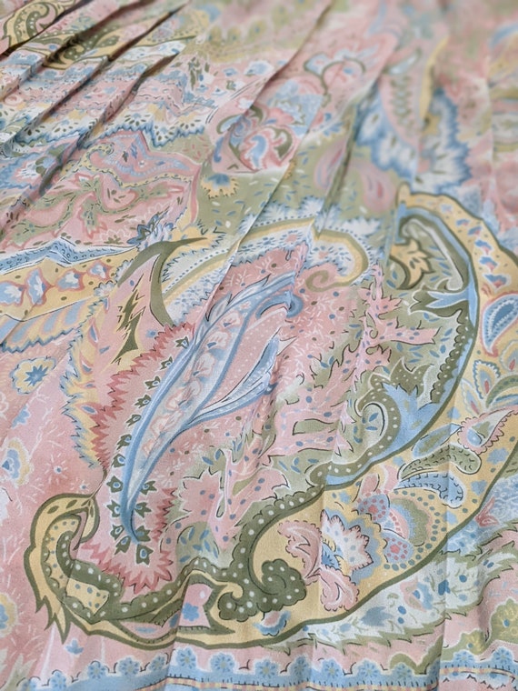 vintage Adaline midi skirt / pastel paisley flora… - image 4