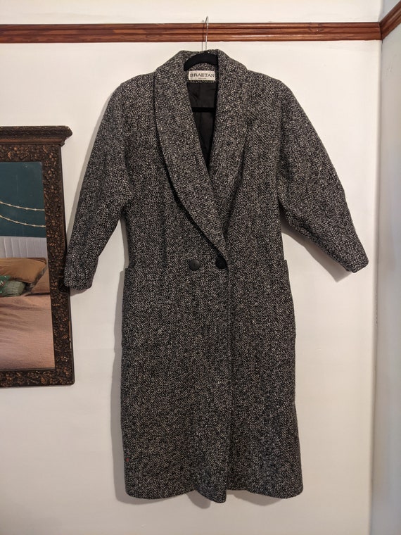 Hayden Salt and Pepper Vintage wool long coat - image 1