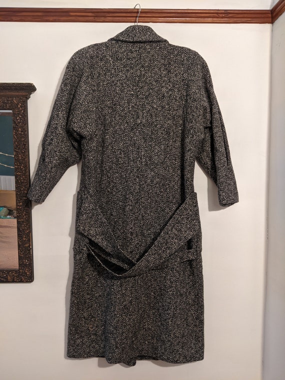 Hayden Salt and Pepper Vintage wool long coat - image 3