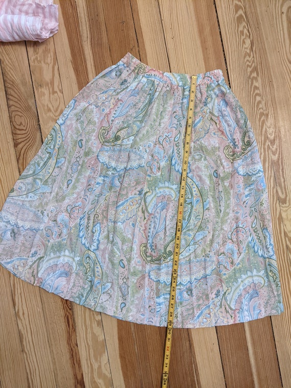 vintage Adaline midi skirt / pastel paisley flora… - image 2