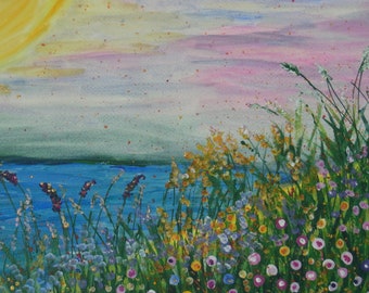 Acrylic # Summer Idyll # Acrylic Painting - Painting, Art, Unique # Original # Unique Gifts
