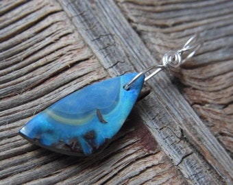Opal Boulder OpalEn pendant blue turquoise pendant boulder opal necklace opal gemstone pendant gifts