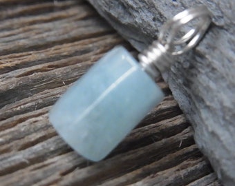 Aquamarine, Pendant, Raw Aquamarine Smooth, Silver 925, Raw Stone Aquamarine, Small, Gemstone Pendant, Gifts for You