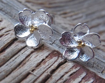 Studs Flower # Earrings silver, Earrings - Studs # Gifts for her