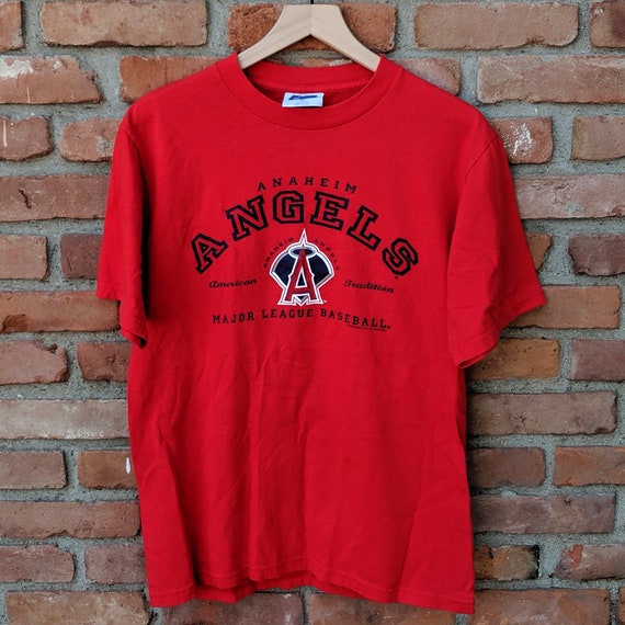 Vintage Anaheim Angels T Shirt Tee Majestic Size Xtra Large XL 