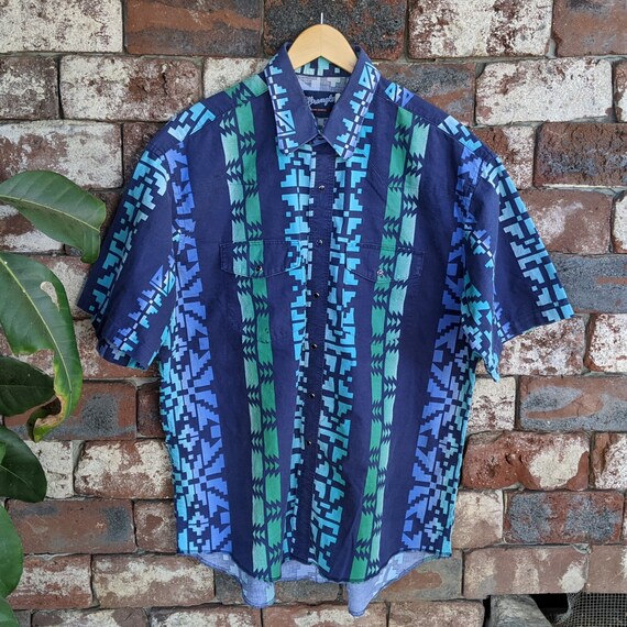 Buy Vintage Wrangler Native Pattern Shirt Online in India - Etsy