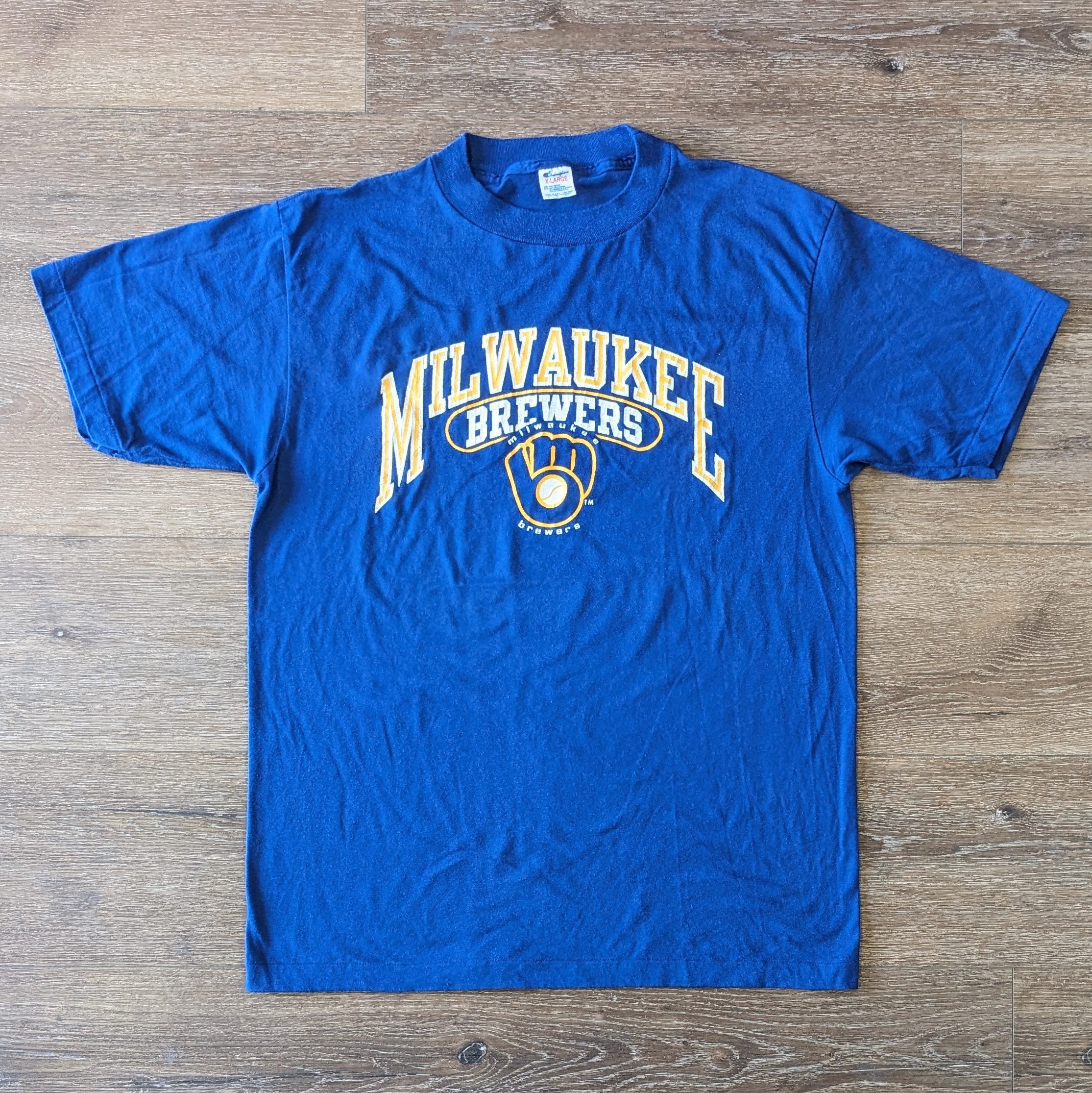 Vintage 80s Champion MLB Milwaukee Brewers Baseball T-shirt 